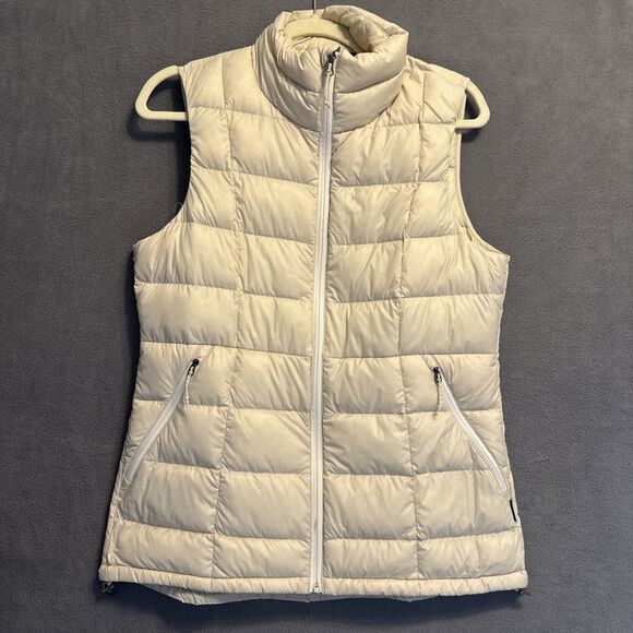 REI Co-Op 650 Down Puffer Vest Womens Size Medium Tan Ski Hiking Clean Girl - Picture 1 of 9